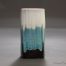 Squared ceramic vase, hand thrown and altered, created by Geoffrey Healy Pottery in Wicklow Ireland.